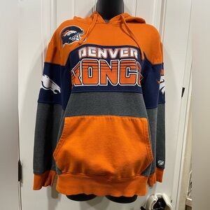 Denver Broncos Orange and Gray Hoodie